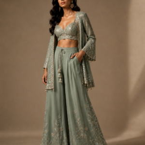 Sage Green Embroidered Co-ord Set